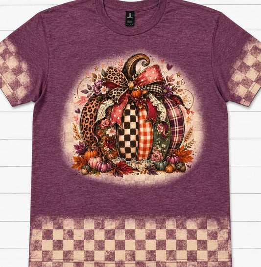 Maroon Check Pumpkin