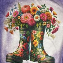 Garden Boot Bouquet