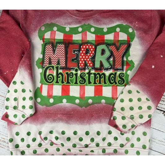 Red and Green Merry Christmas Sweatshirt